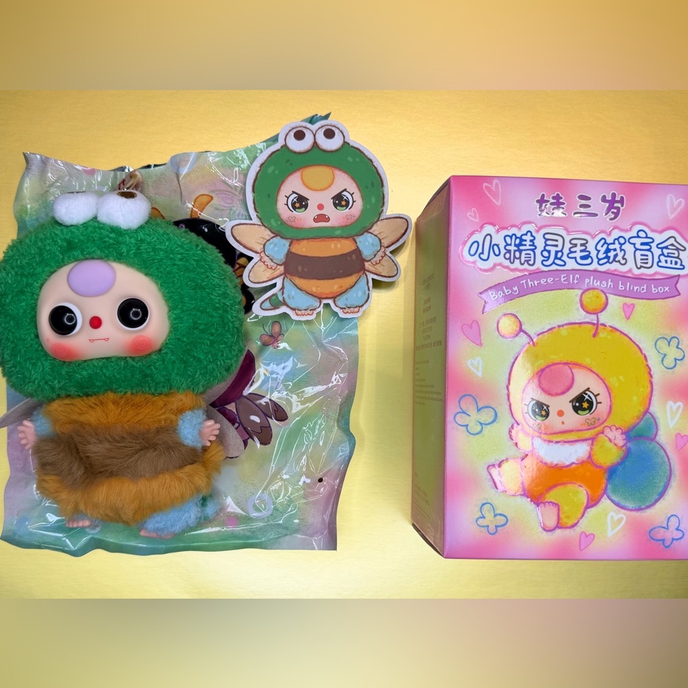 Bb3 Baby Three Elf Dragonfly Cute Plush Toy with Green and Brown Outfit